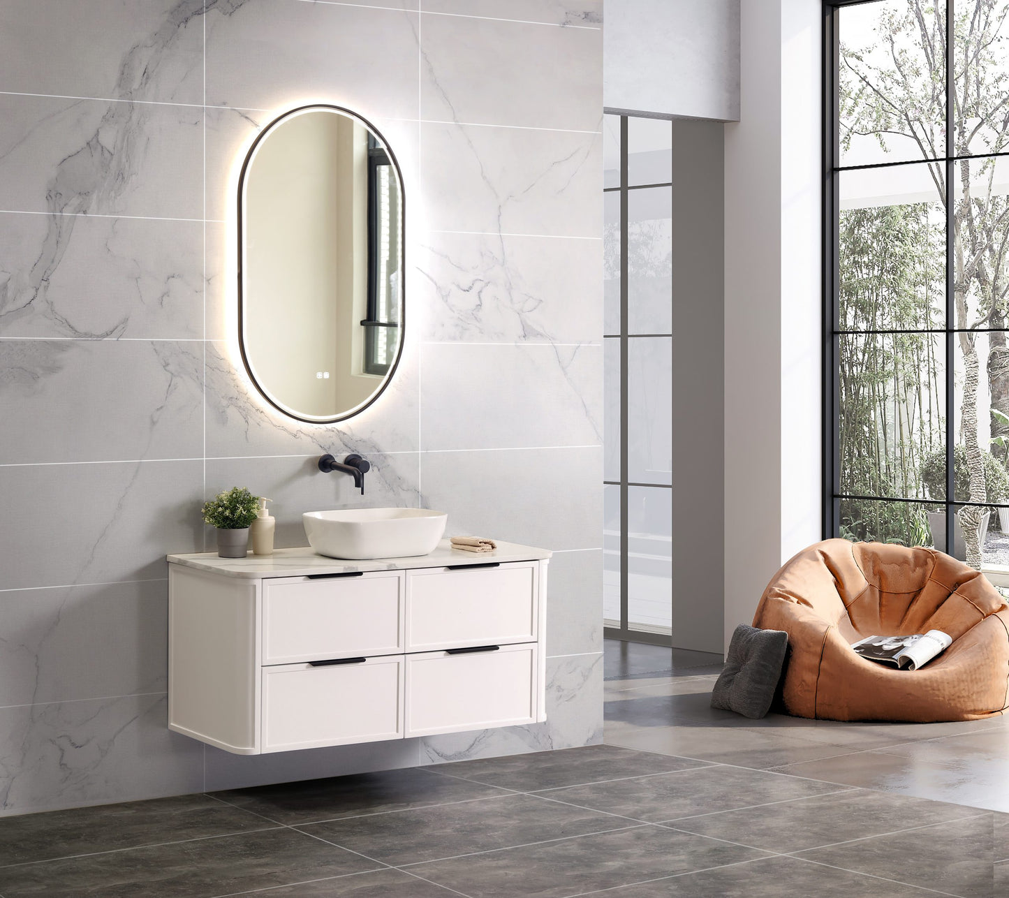 Darlington 1200 Wall Hung Vanity – Matte White