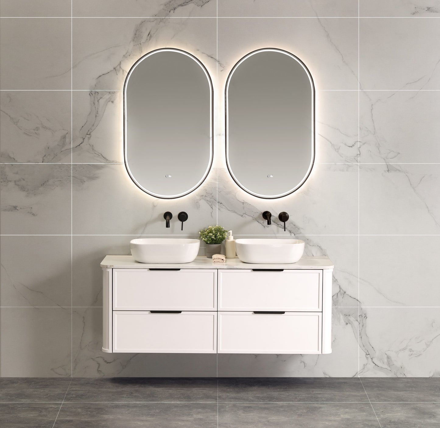 Darlington 1800 Wall Hung Vanity – Matte White