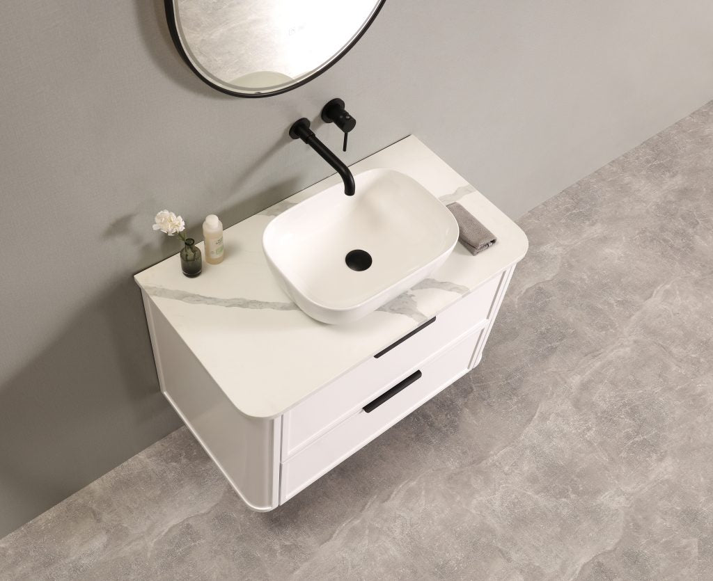 Darlington 900 Wall Hung Vanity – Matte White
