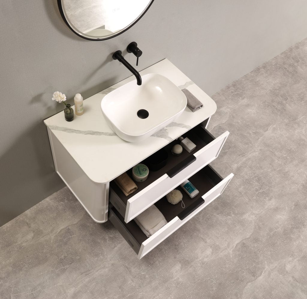 Darlington 900 Wall Hung Vanity – Matte White