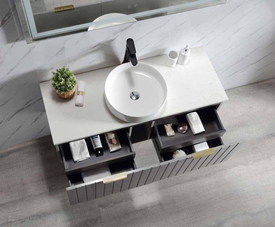 Bella 1200 Wall Hung Vanity – Matte Grey