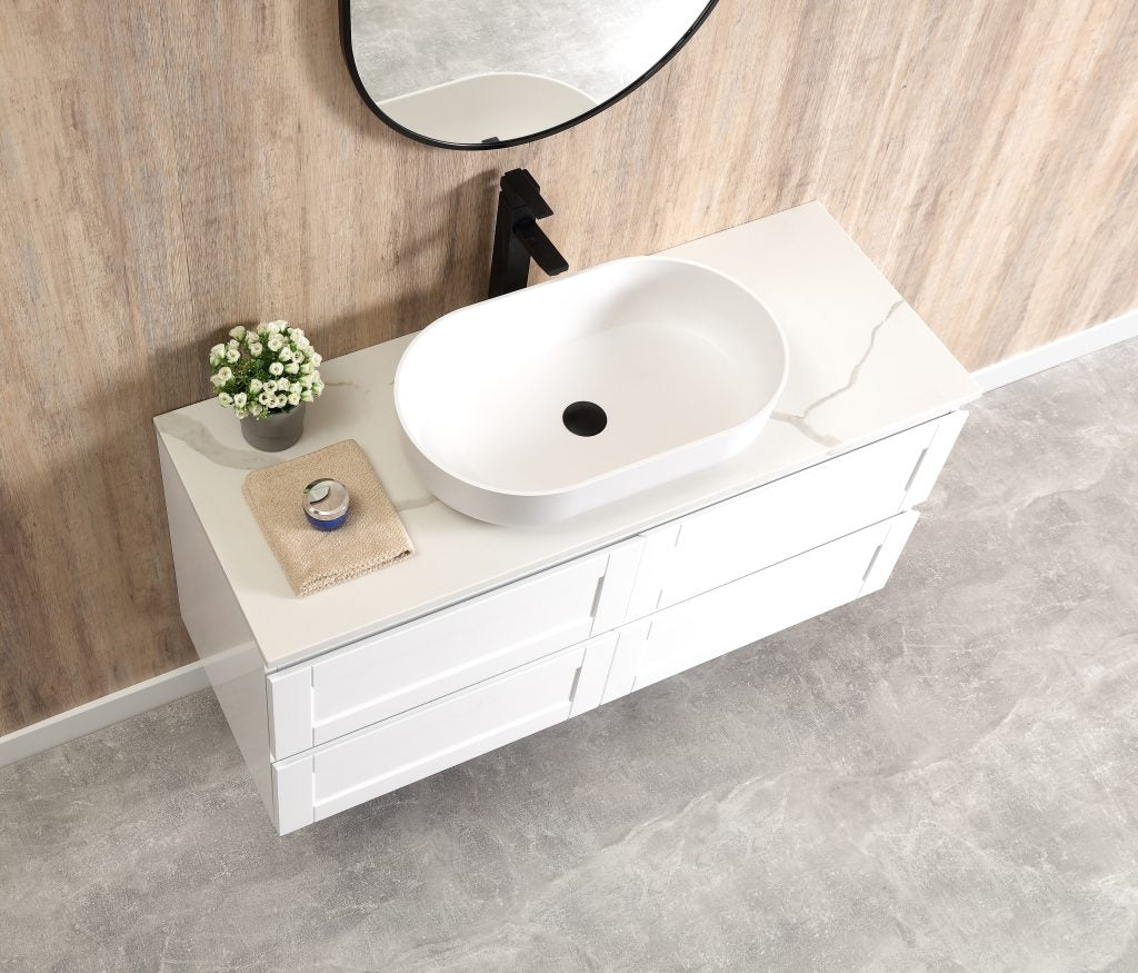 Victoria 1200 Wall Hung Vanity – Matte White
