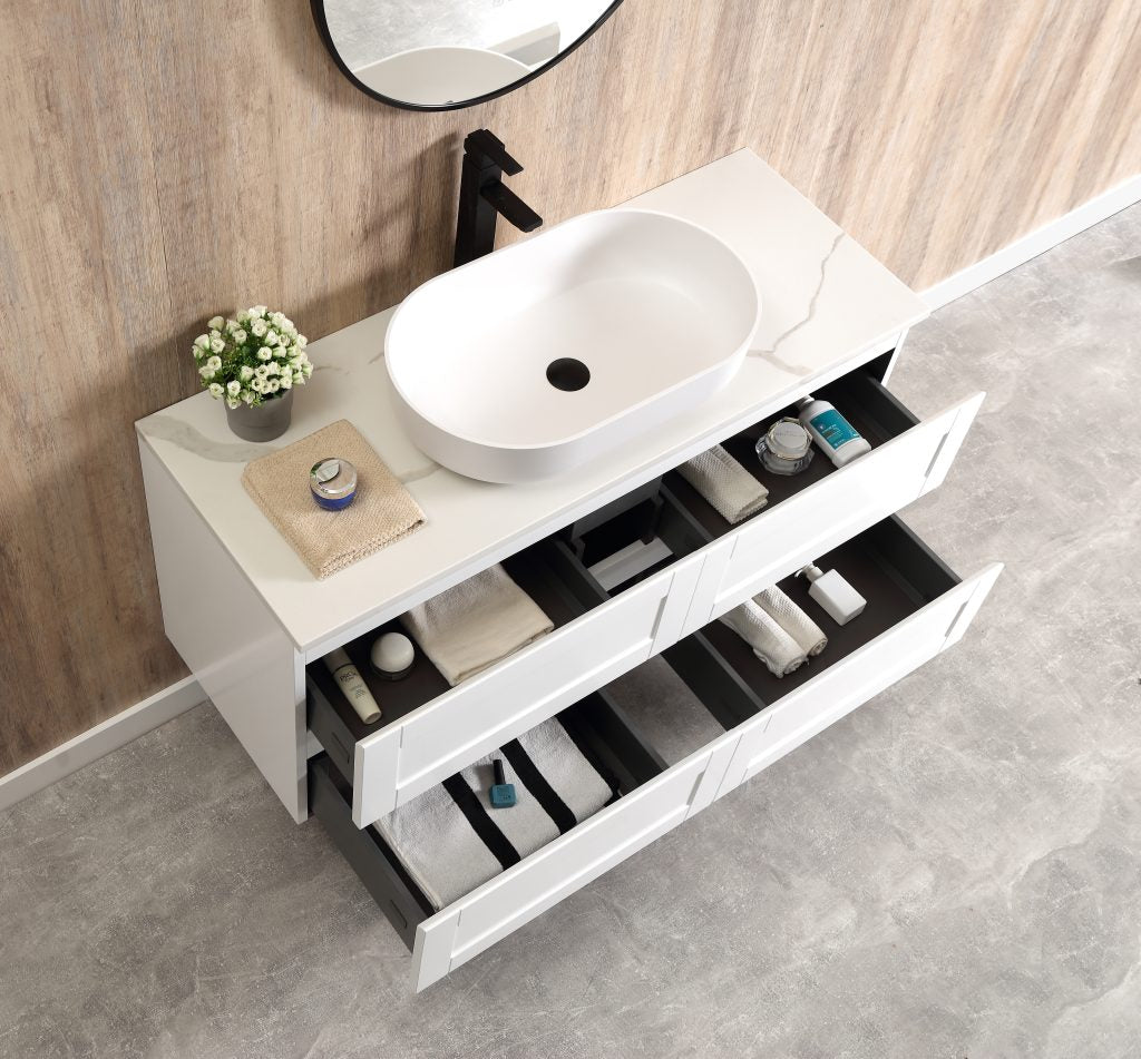Victoria 1200 Wall Hung Vanity – Matte White