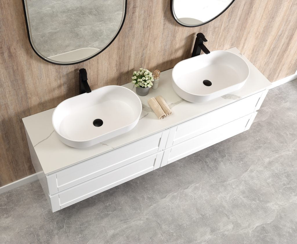 Victoria 1800 Wall Hung Vanity – Matte White