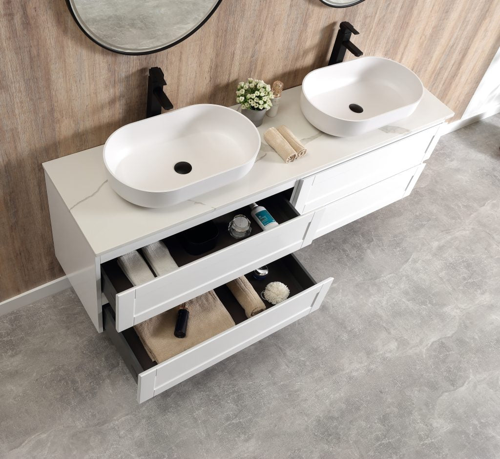 Victoria 1800 Wall Hung Vanity – Matte White