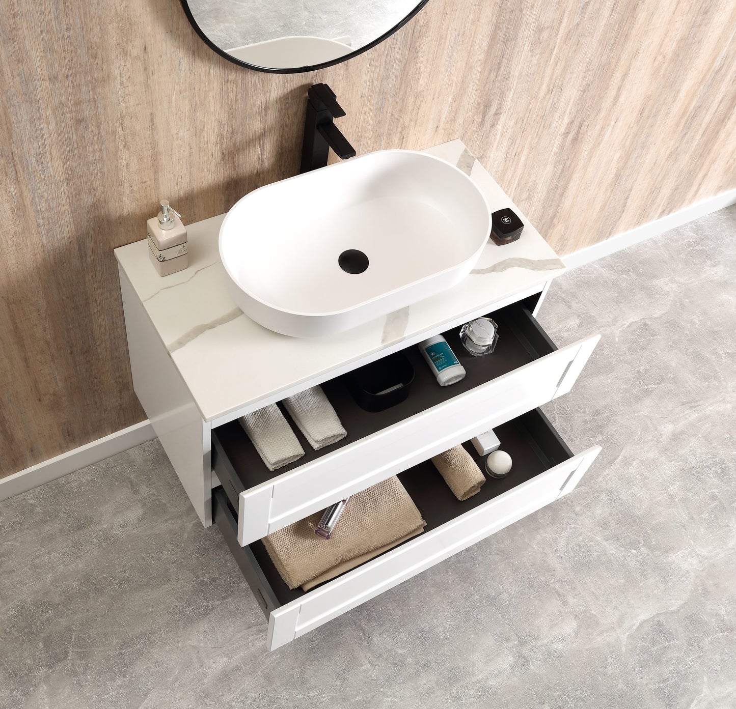 Victoria 750 Wall Hung Vanity – Matte White
