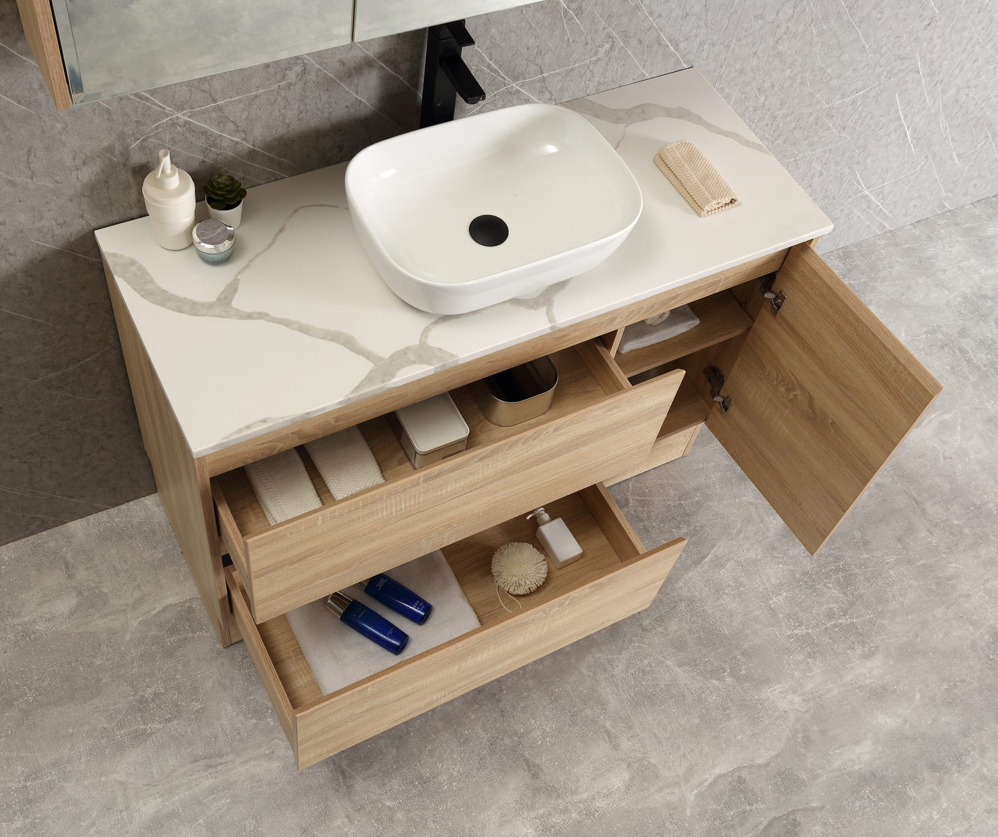 Caliber 1200 Vanity – Oak