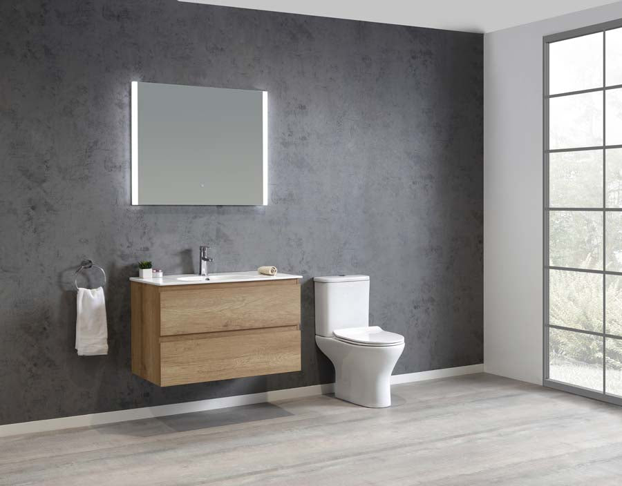 Edge 900 Wall Hung Vanity – Bamboo Oak