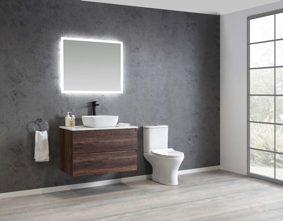 Edge 900 Wall Hung Vanity – Walnut