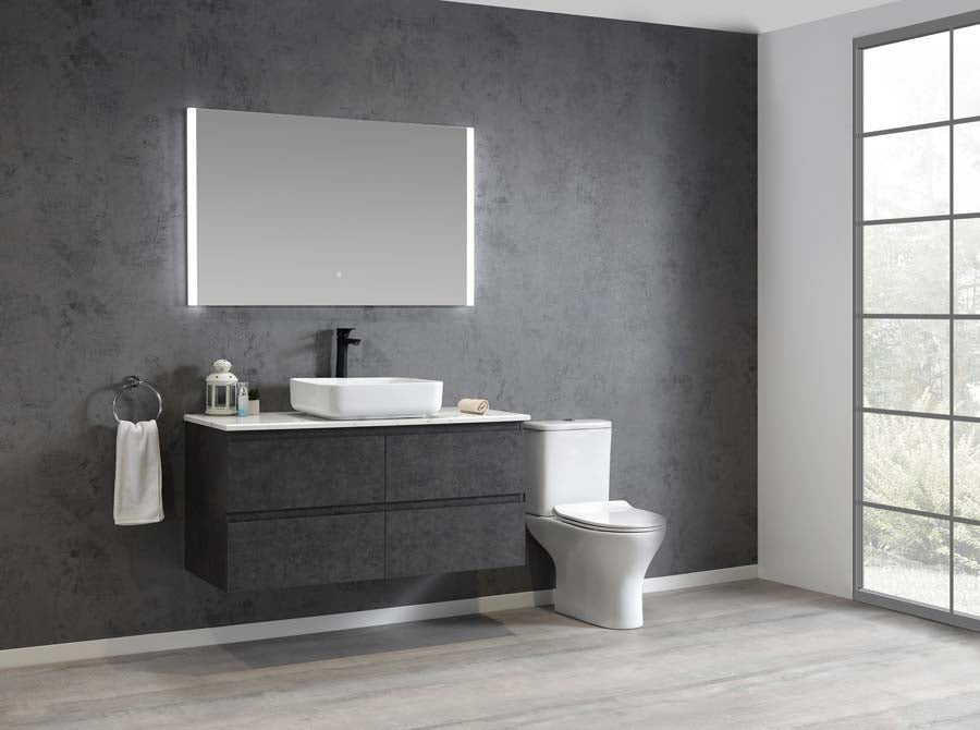 Edge 1200 Wall Hung Vanity – Gun Metal
