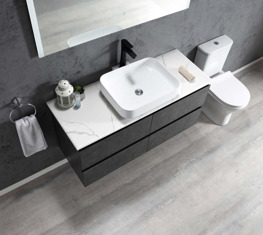 Edge 1200 Wall Hung Vanity – Gun Metal