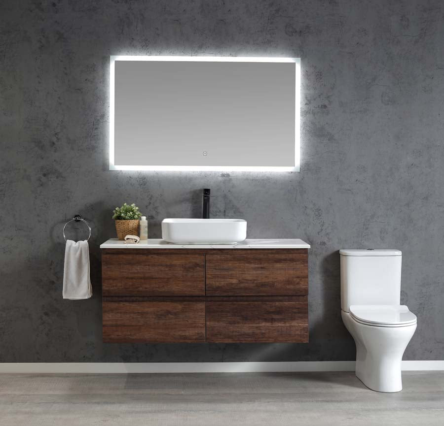 Edge 1200 Wall Hung Vanity – Walnut