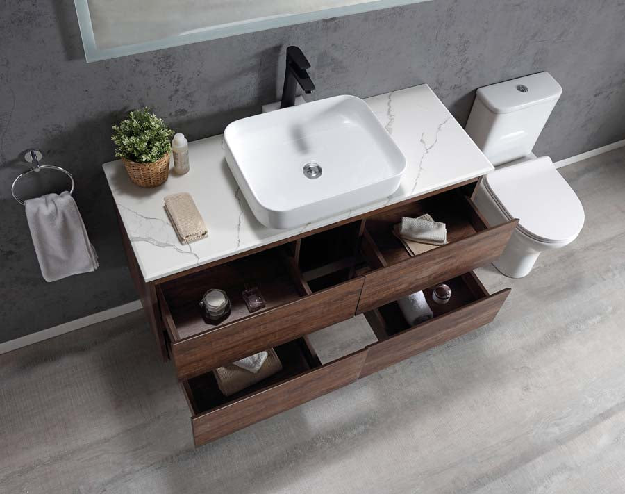 Edge 1200 Wall Hung Vanity – Walnut