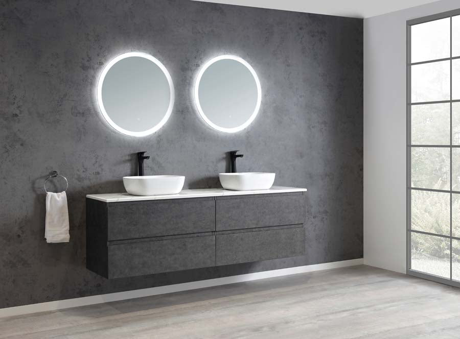 Edge 1500 Wall Hung Vanity – Gun Metal