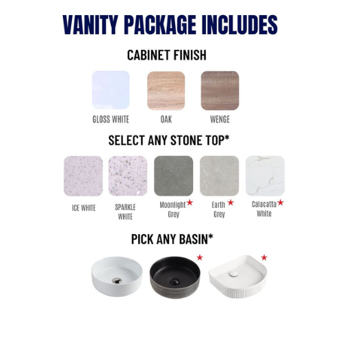 Caliber 1200 Vanity – Oak