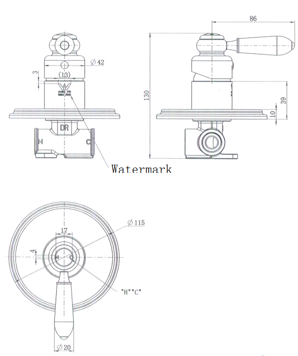 Bordeaux Shower Mixer