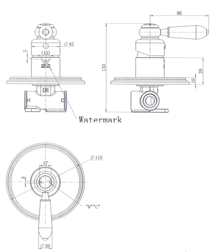 Bordeaux Shower Mixer