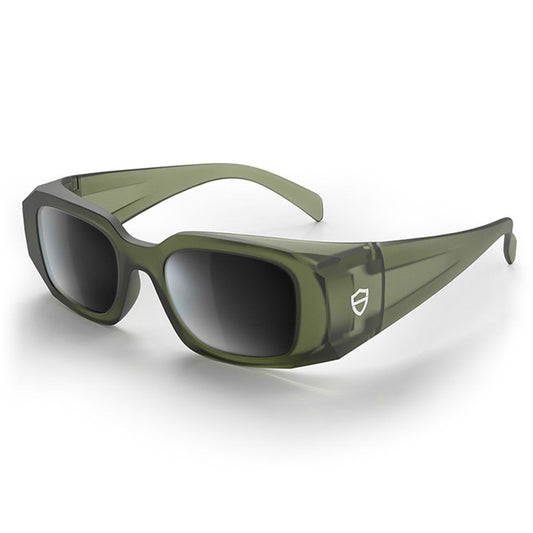 Auras Matte Moss Green Frame Grey Polarised Lens