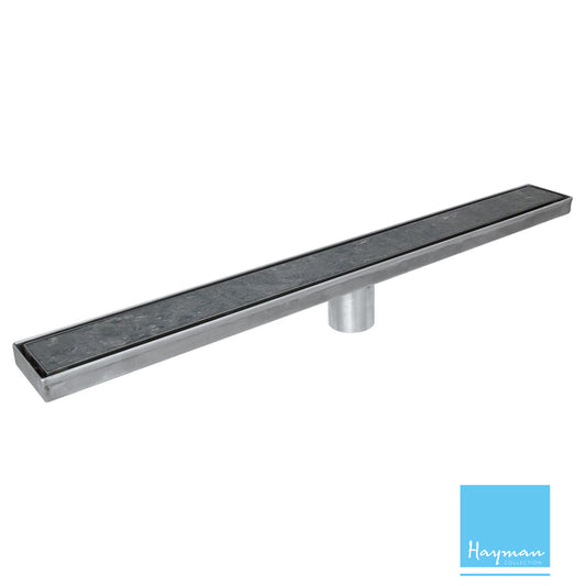 FLOOR LONG DRAIN - 300MM TILE-IN COVER 316 S/STEEL SUIT 50MM OUTLET