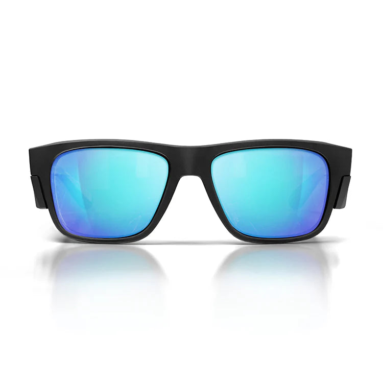 Safestyle Fusions Matte Black Frame Mirror Blue Polarised Lens