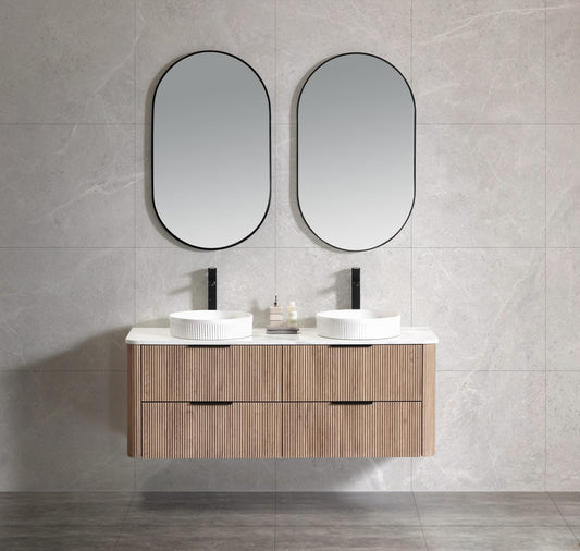 Kayla 1800 Fluted Wall Hung Vanity – Tas Oak