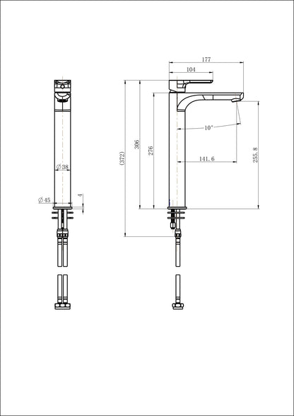 Nova High Rise Basin Mixer