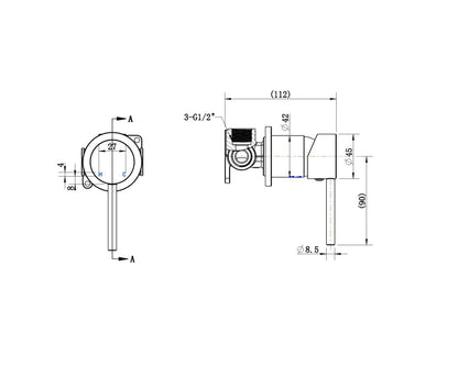 Star Mini Shower Mixer 60mm