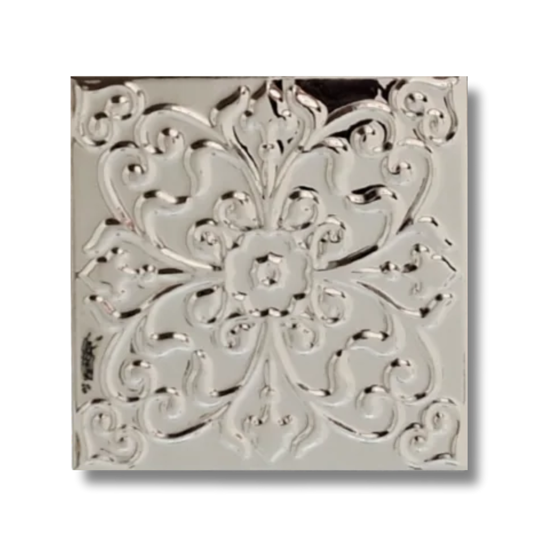 LUXURY - silver flower pattern