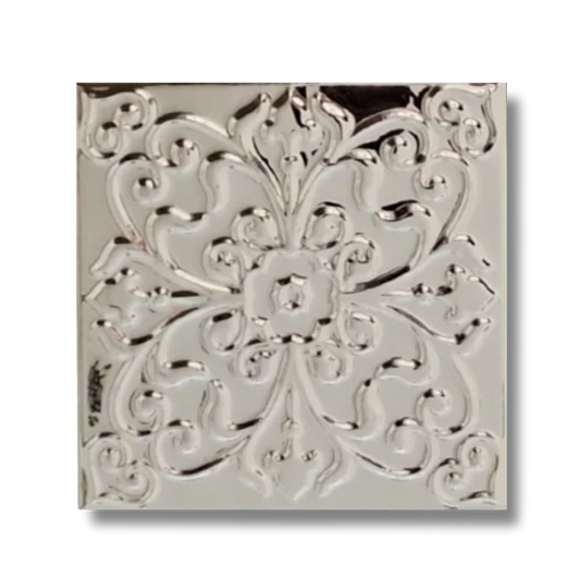 LUXURY - silver flower pattern