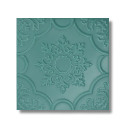 LUXURY - tiffany blue datura pattern