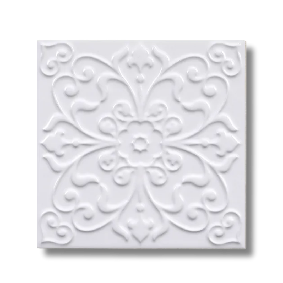 LUXURY - white butterfly pattern