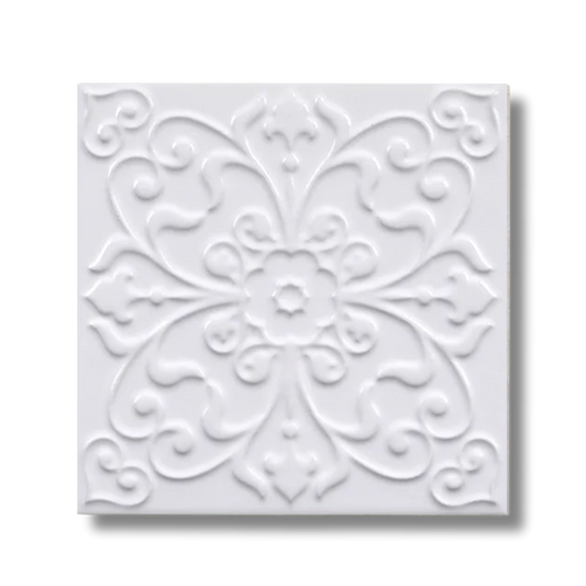 LUXURY - white butterfly pattern